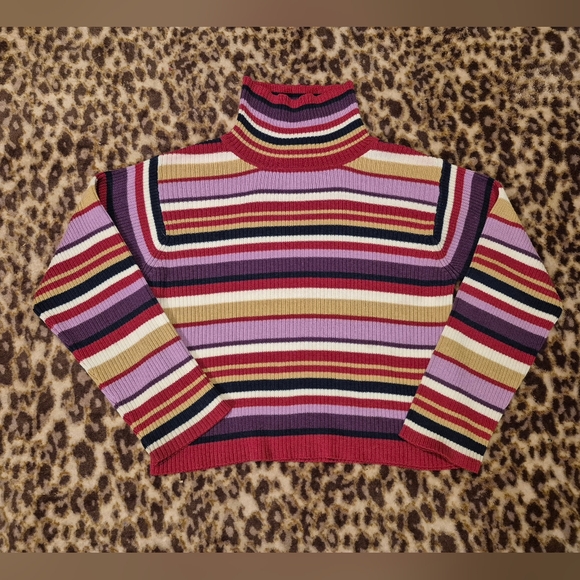 Girl's Vintage Gymboree Striped Turtleneck Top L-XL EUC - Picture 2 of 9